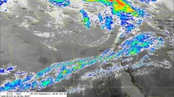 «الأرصاد» تحذر من أمطار ورياح نشطة مع انخفاض درجات الحرارة قريباً